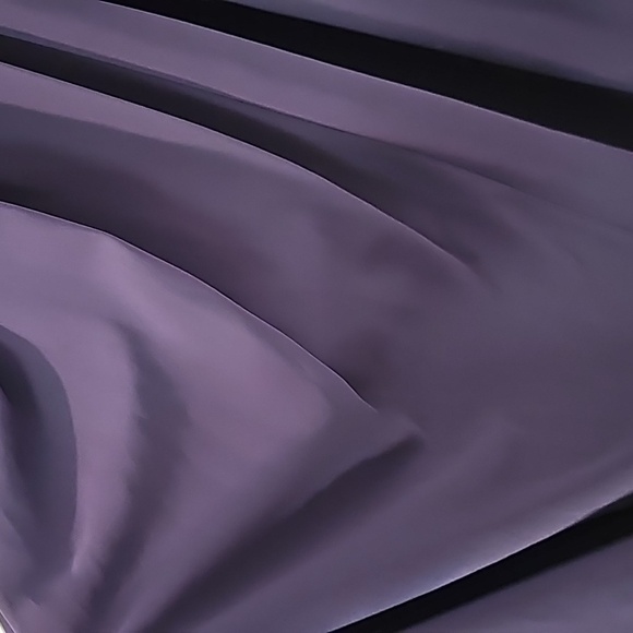 Purple strapless gown size 2. Sheer overlay. Fitted at the bust. DAVIDS… - Picture 7 of 13